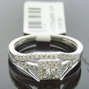 10k White Gold Engagement Wedding Band Ring 6.5